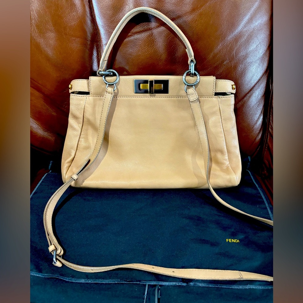 Fendi Peekaboo Medium Handbag with Strap & Dustbag